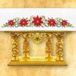 Nappe brodée Sainte Famille
