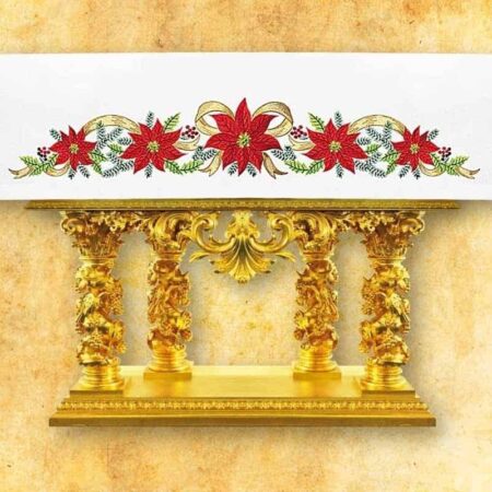 Nappe brodée Sainte Famille