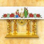 Nappe brodée Sainte Famille