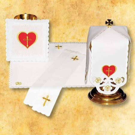 Ensemble de linge de calice Cœur de Jésus