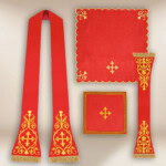 Chasuble romaine brodée en couleur rouge