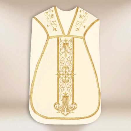 Chasuble romaine en couleur écrue