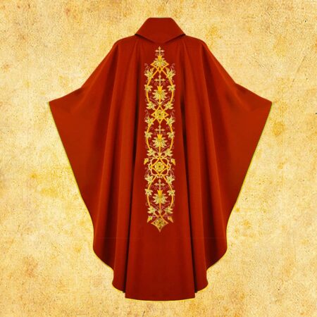 Chasuble brodée rouge IHS