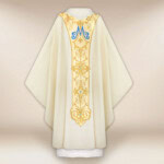Chasuble avec ceinture brodée Mère de Dieu de Fatima