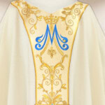 Chasuble avec ceinture brodée Mère de Dieu de Fatima