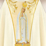 Chasuble avec ceinture brodée Mère de Dieu de Fatima