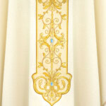Chasuble avec ceinture brodée Mère de Dieu de Fatima