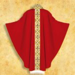Chasuble brodée rouge
