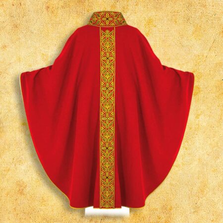Chasuble brodée rouge