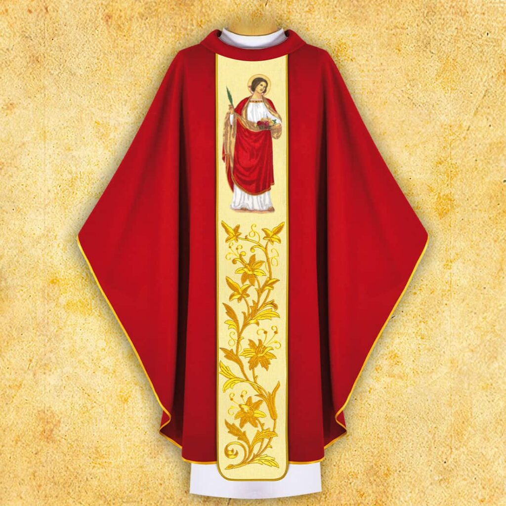 Chasuble avec l'image de saint Dorothée