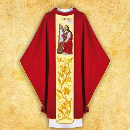 Chasuble brodée Sainte Cécile