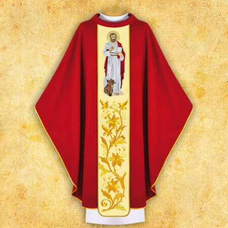 Chasuble brodée Saint Luc