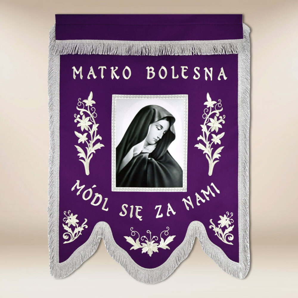 drapeau de deuil Mère de Dieu