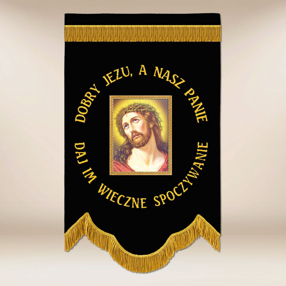 Drapeau de Deuil Jésus Souffrant