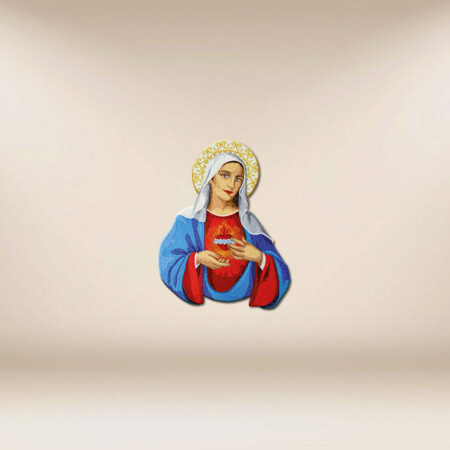 Application brodée Cœur de Marie