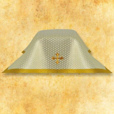 Voile de calice liturgique écru 45x45cm