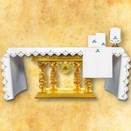 Nappe d’autel Maryjny avec broderie bleue