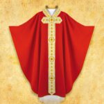 Chasuble brodée rouge