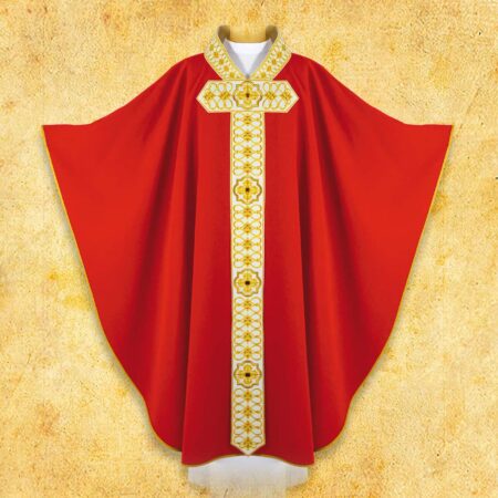 Chasuble brodée rouge