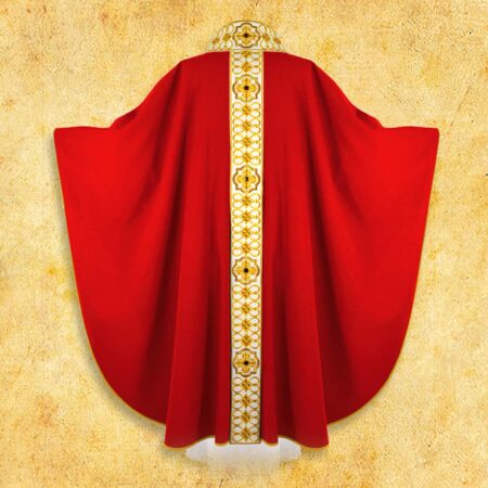 Chasuble brodée rouge