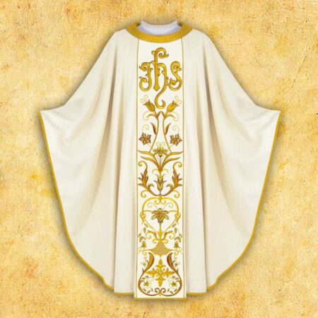 Chasuble brodée IHS
