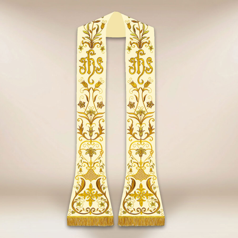 Étole liturgique romaine IHS