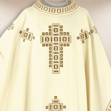 Chasuble liturgique brodée classique premium
