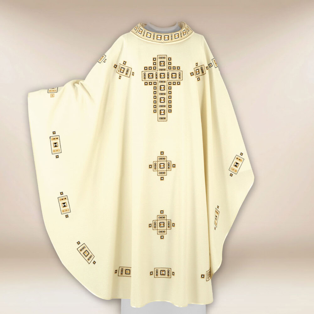 Chasuble liturgique brodée classique premium