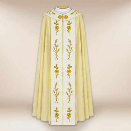 chape liturgique brodée avec IHS