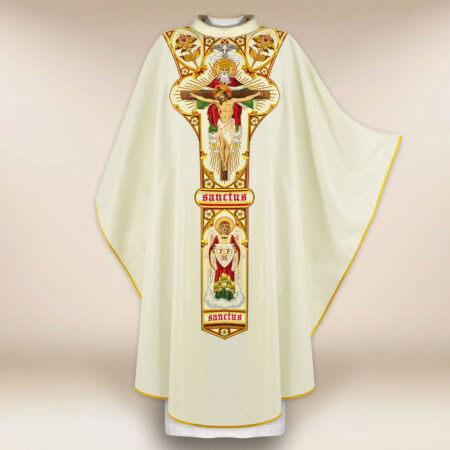 Chasuble liturgique Sainte Trinité brodée
