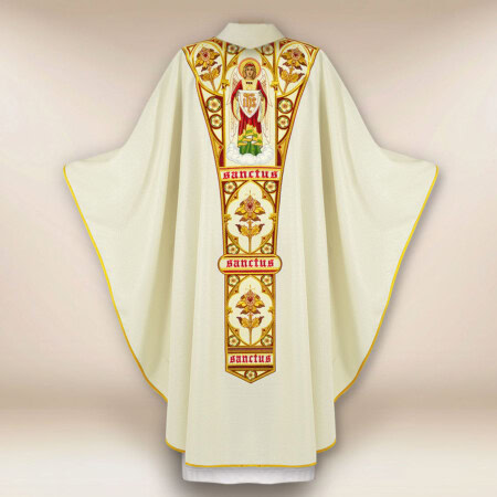 Chasuble liturgique Sainte Trinité brodée