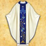 Chasuble avec broderie mariale