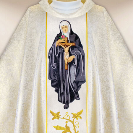 Chasuble brodée Saint Rita