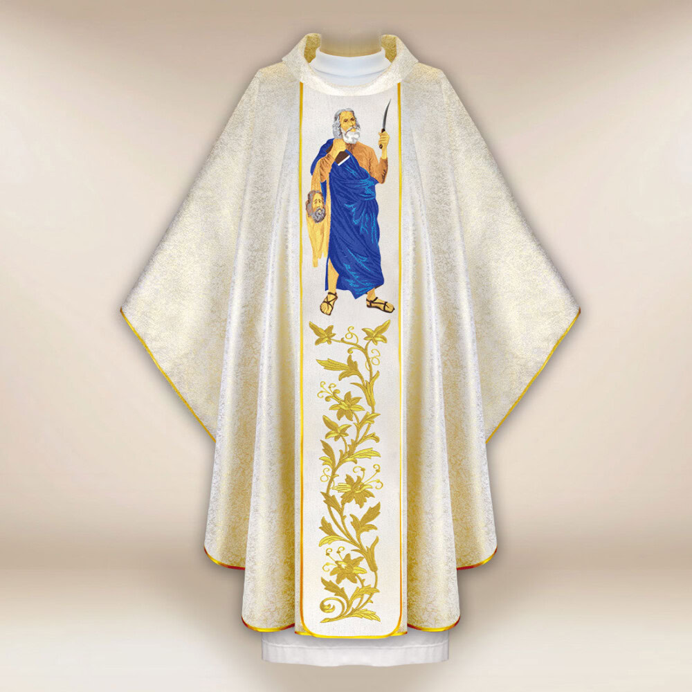 Chasuble brodée Saint Barthélemy