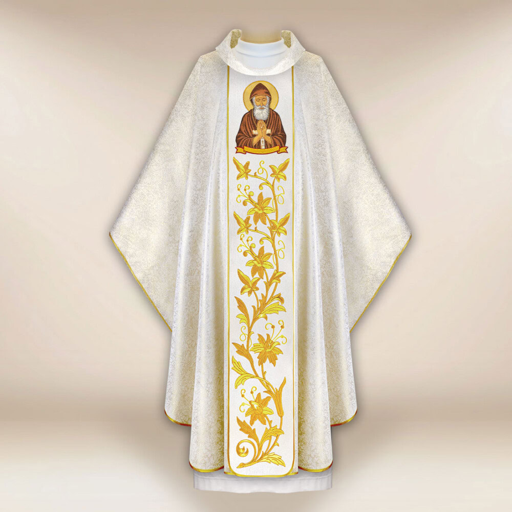 Chasuble brodée Saint Charbel