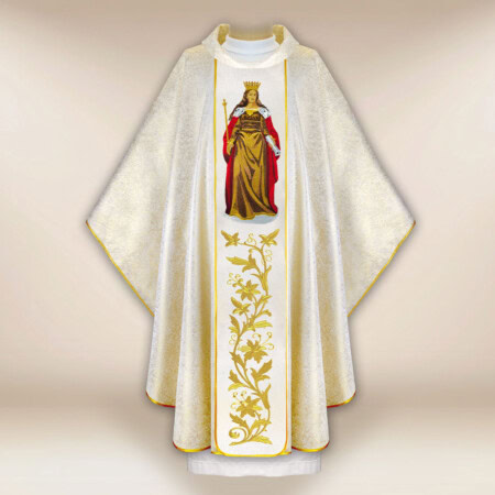Chasuble brodée Sainte Jadwiga Reine