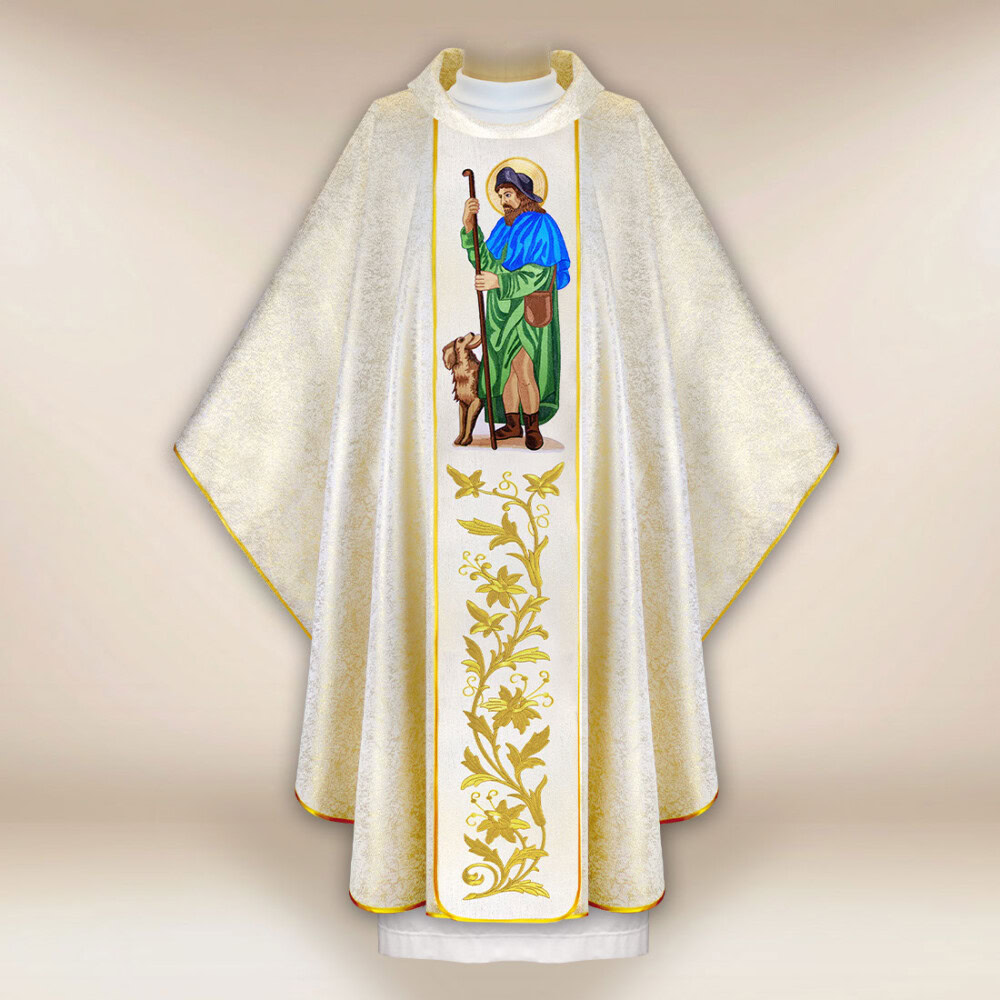 Chasuble brodée Saint Roch