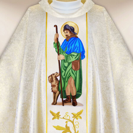 Chasuble brodée Saint Roch
