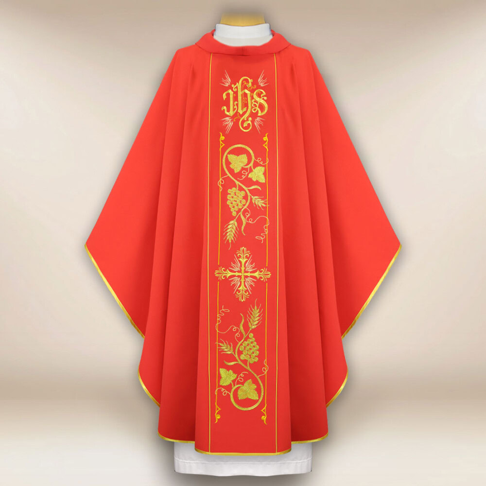 Chasuble avec ceinture brodée