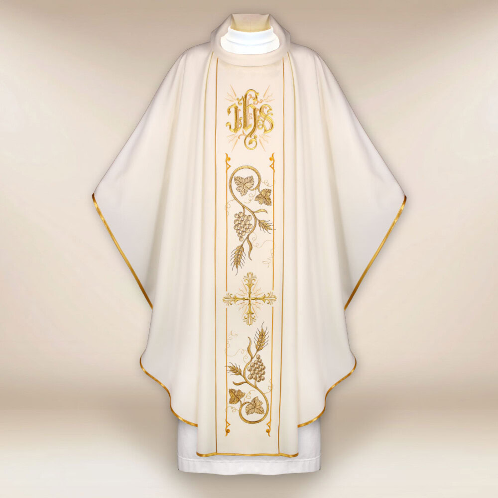 Chasuble avec ceinture brodée