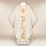 Chasuble avec ceinture brodée