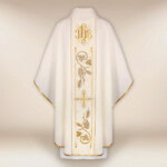 Chasuble avec ceinture brodée