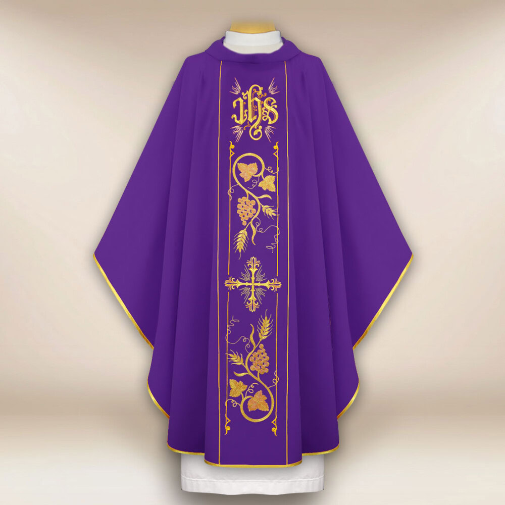 Chasuble avec ceinture brodée