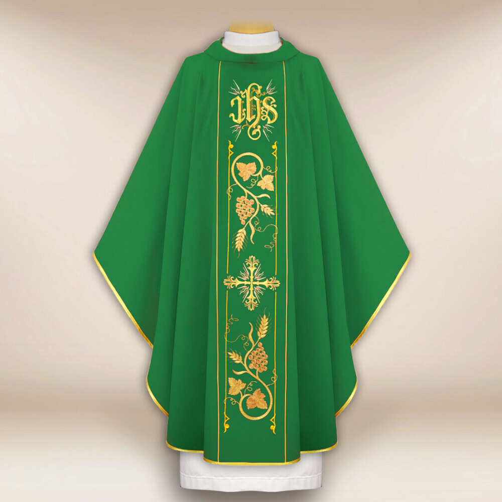 Chasuble avec ceinture brodée
