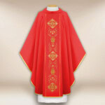 Chasuble avec ceinture brodée