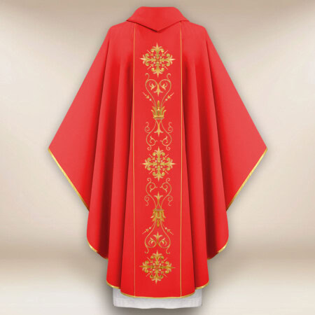 Chasuble avec ceinture brodée