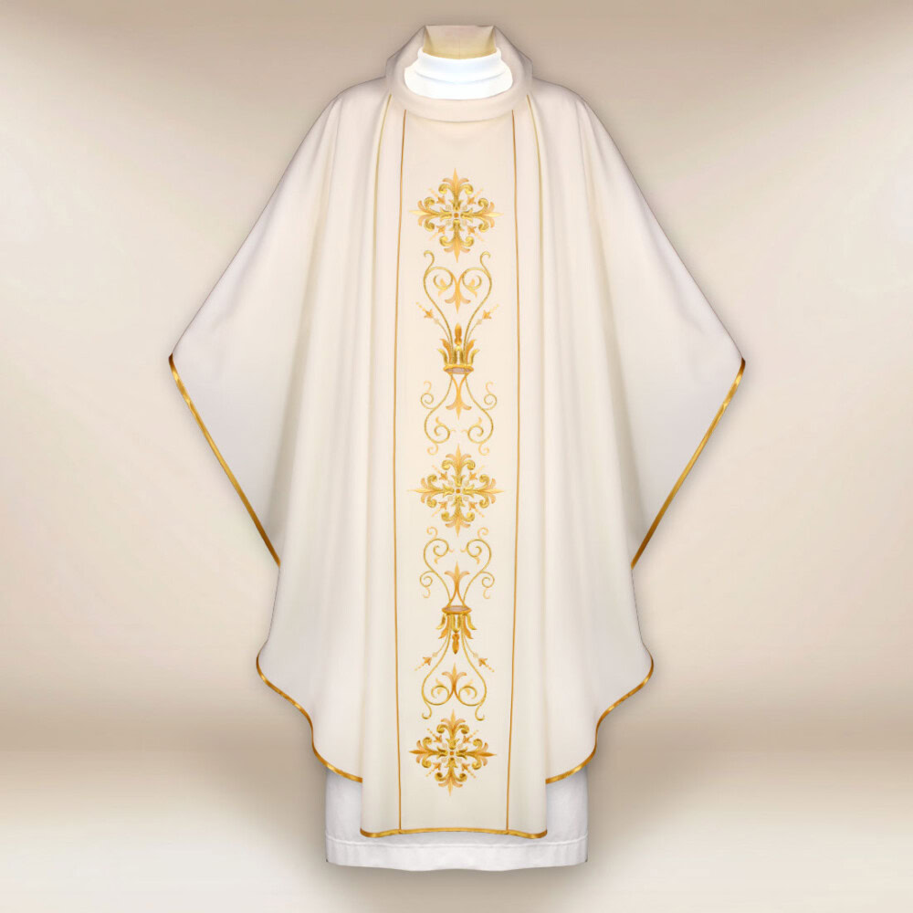Chasuble avec ceinture brodée