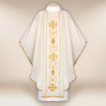 Chasuble avec ceinture brodée
