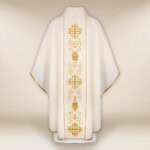 Chasuble avec ceinture brodée