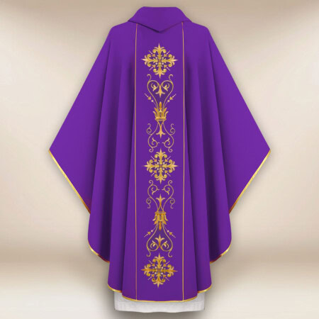 Chasuble avec ceinture brodée